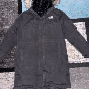 The North Face Coat with Faux Fur Trim